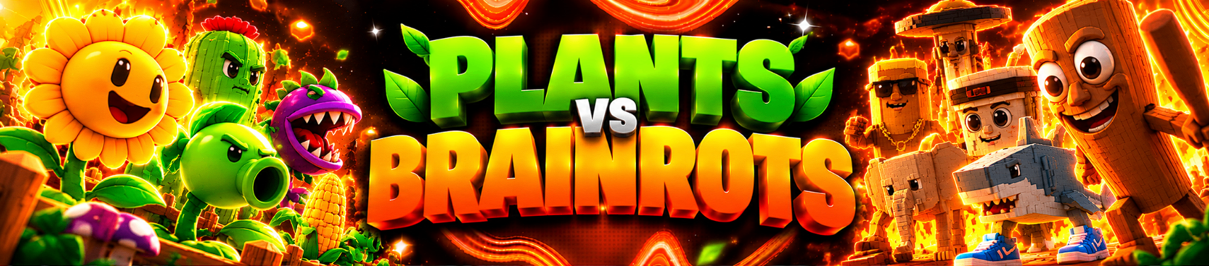 Banner de Plantas vs Brainrots